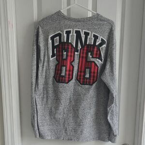 PINK Victoria's Secret Heathered Gray Top